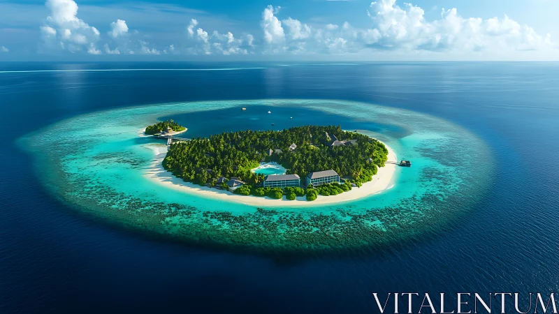 Luxury Resort Island Paradise in Turquoise Waters.