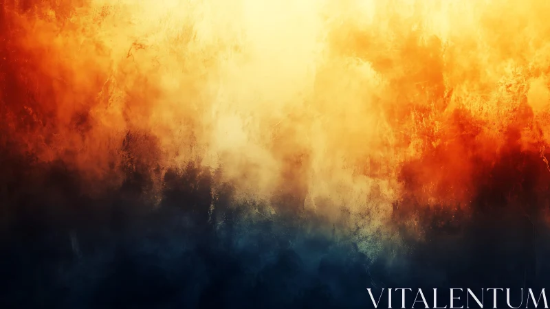 Abstract fiery and smoky gradient background digital painting.