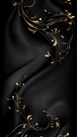 Velvet night river with gilded vines curling in silence.