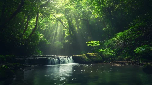 Emerald Cathedral: Where Sunlight Whispers Through Verdant Halls.