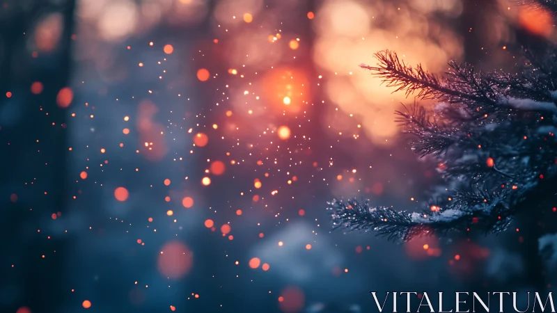 Snowy Branches Glow With Warmth and Wonder.