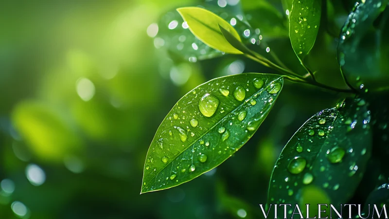 Dewlit leaves catch morning light like tiny liquid lanterns