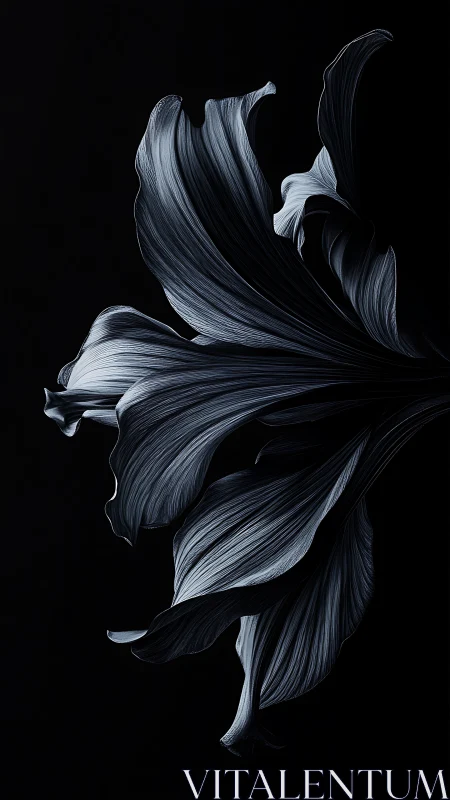 Betta Fish in Motion Against Black Background.