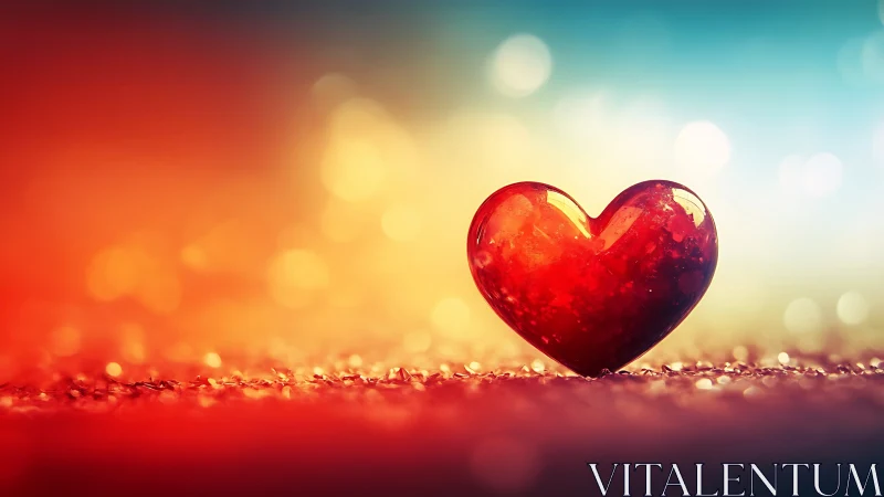 Crystalline Heart Ablaze: Love Incarnate in Molten Light.