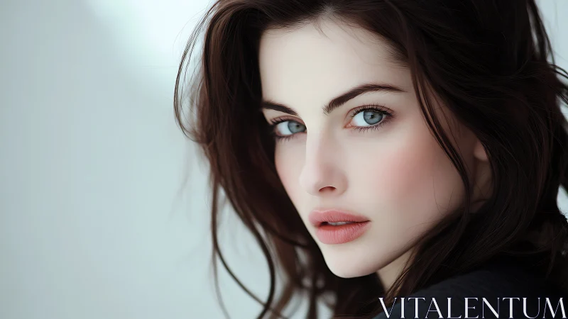 Sea-glass eyes hold steady in a hush of winter light