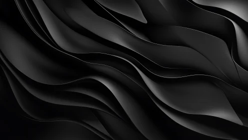 Liquid obsidian waves carve a silent midnight landscape.