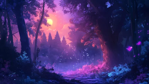 Neon Forest Gateway at Twilight.