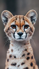 Juvenile cheetah portrait captures direct, alert gaze