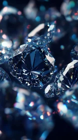 Starlit diamonds drift in deep midnight shimmered constellations.