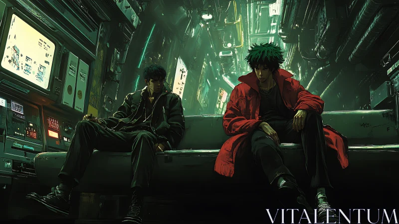 Neon alley drifters on a cracked plastic throne of night.