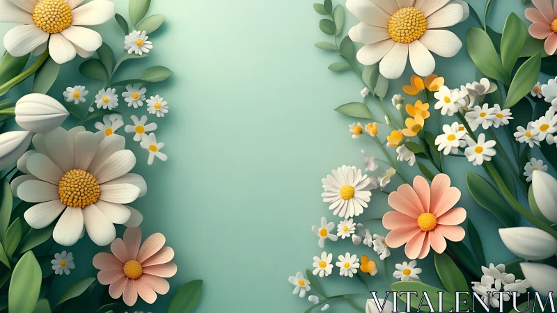 Garden Blooms in Soft Pastel Harmony.