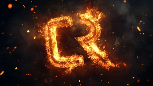 Fiery CR logo blazing against dark atmospheric background.