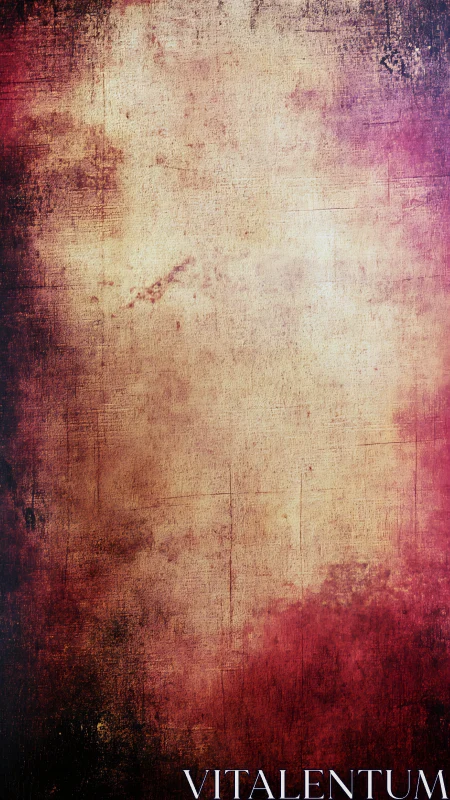 Textured crimson and ochre grunge background with vignette.