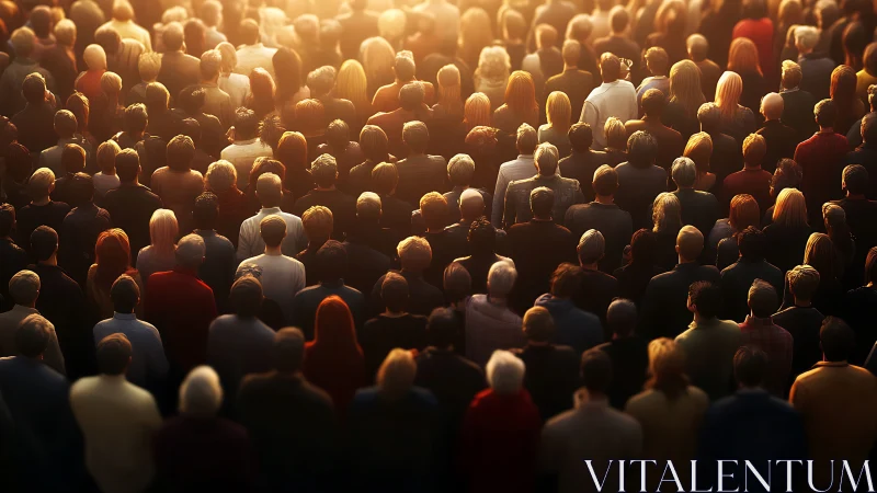 Warm evening light gathers a hopeful crowd in shared focus