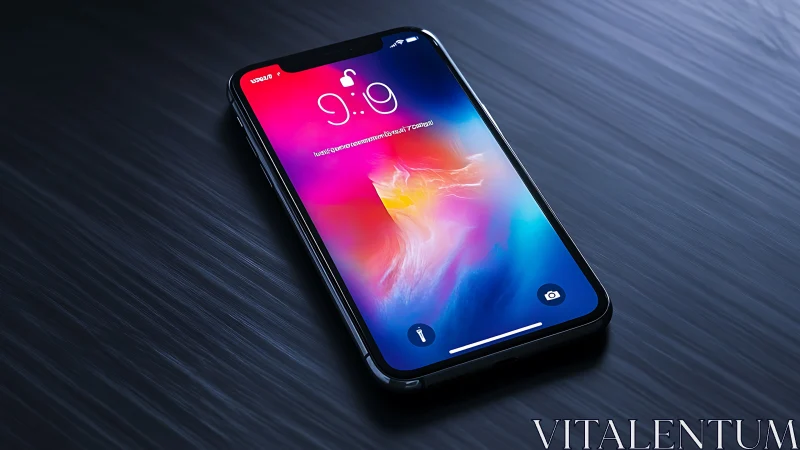 Stunning iPhone Displays Vibrant Gradient Wallpaper Design