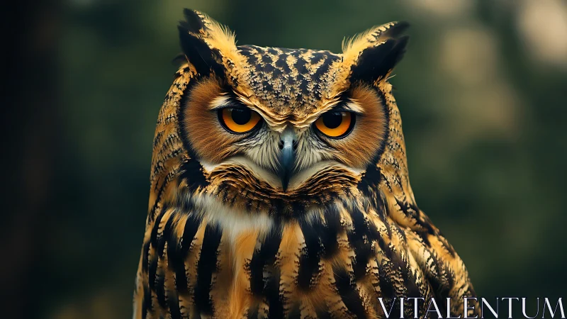Majestic owl portrait in natural setting with vivid details.