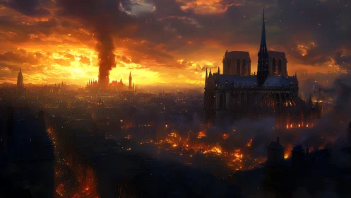 Paris in Flames: An Epic Vision of Apocalyptic Beauty