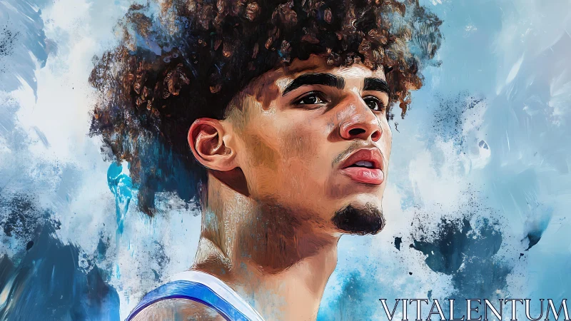 Basketball portrait captures poised athlete in cool tones.