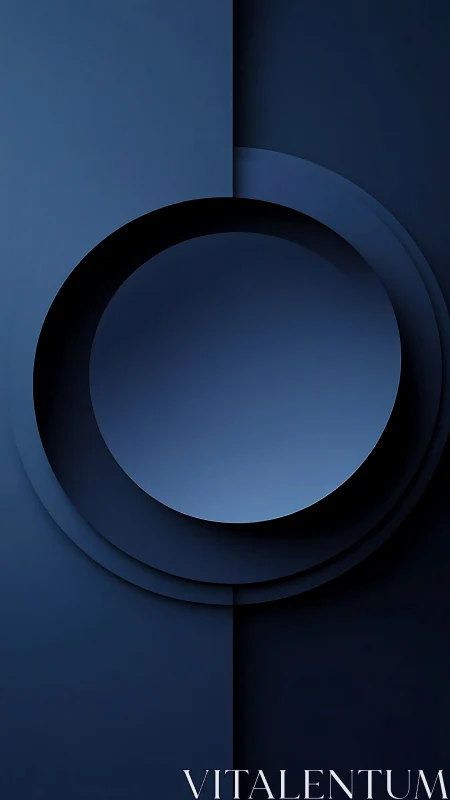 Midnight blue circles forming a calm geometric embrace.