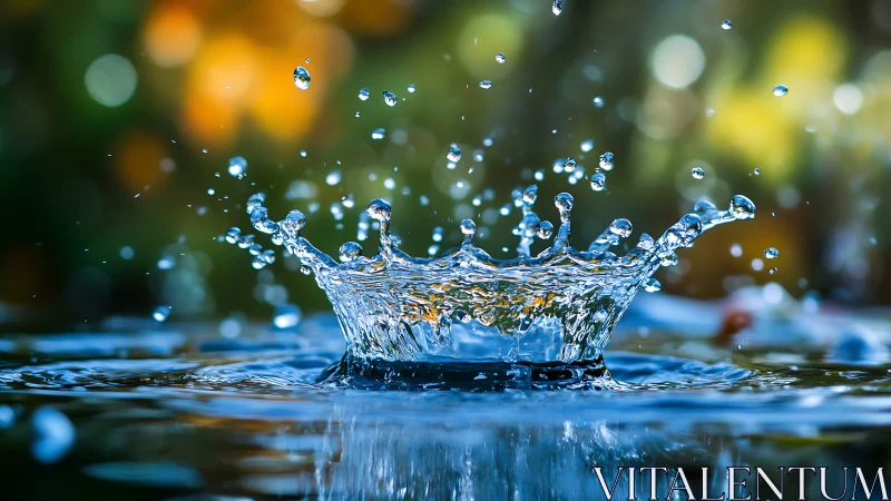 High-speed macro capture of a crystalline water crown splash.
