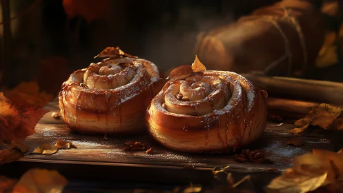 Warm Cinnamon Rolls Fresh from the Oven