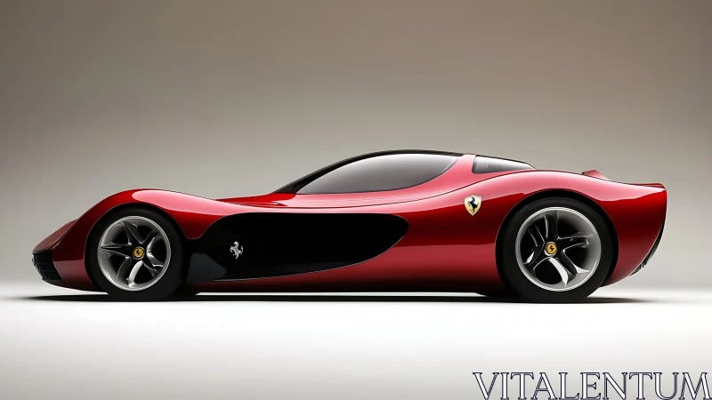 Crimson concept supercar glides like liquid speed incarnate.