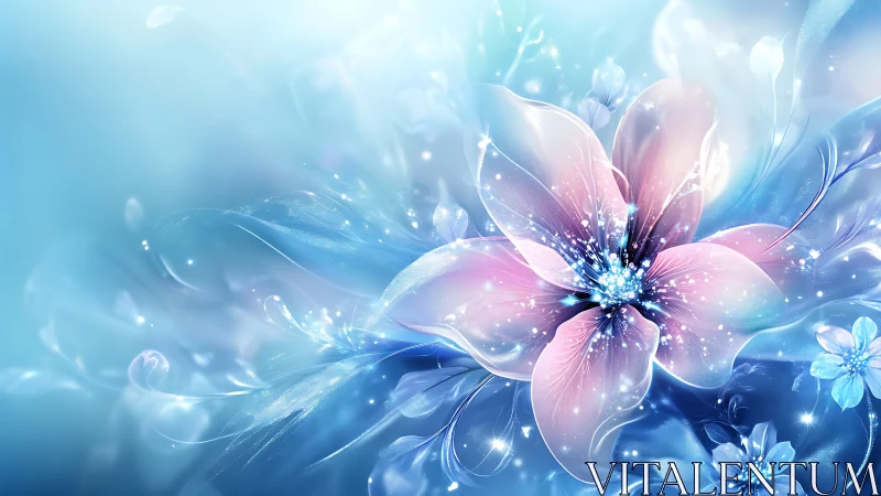 Luminescent petals dance through crystalline twilight dreams