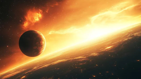 High dynamic range exoplanet horizon under intense stellar flare