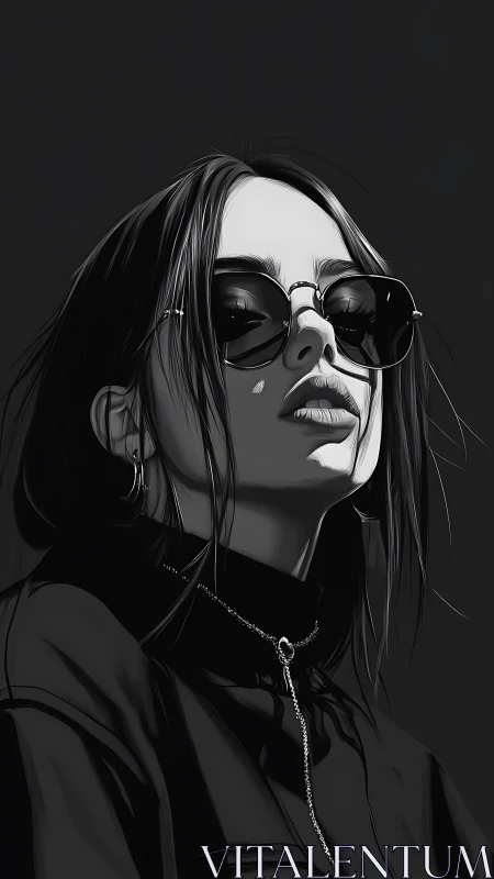 Monochrome street portrait shows cool defiant attitude.