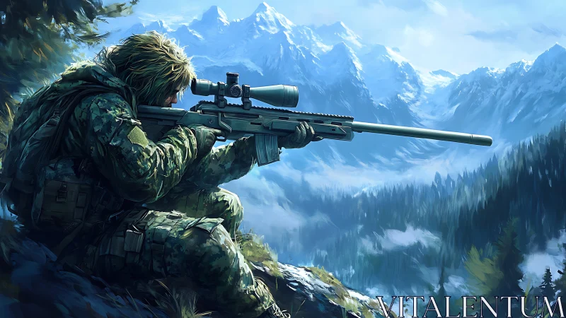 Mountain Sniper Scout on Alpine Peak