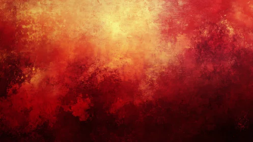 Radiant crimson haze diffuses across textured abstract field
