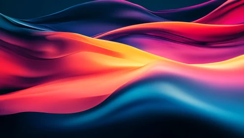 Spectral fluid dynamics across multicolor ribbon surfaces.