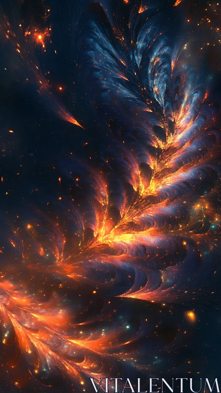 Fractal plasma filaments spiral through deep cosmic void