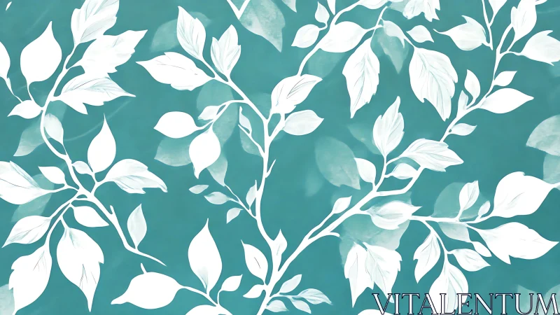 Whispers of white foliage drifting across teal calm.