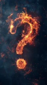 Incandescent Question Mark Form with Radiative Flame Dynamics.