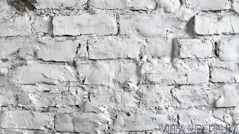 Rough white painted brick wall surface with uneven texture.