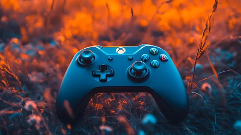 Xbox Wireless Controller with Chromatic Aberration in Pyrolytic Landscape