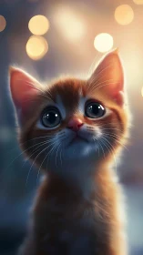 Luminous Whiskers: A Feline Dream in Warm Ethereal Light