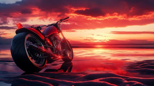 Crimson sunset ride invites quiet dreams of the open road