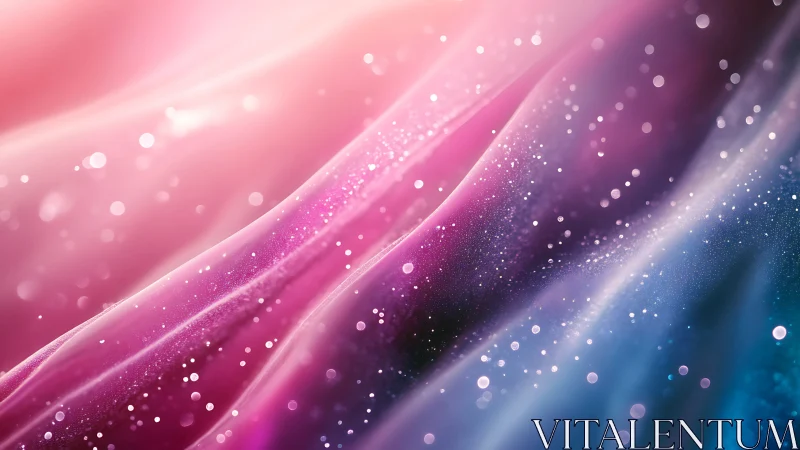 Iridescent bokeh waves in magenta blue gradient light field