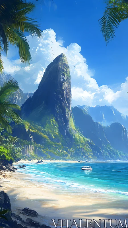 Coastal Valley Formation with Basalt Rock Columns.