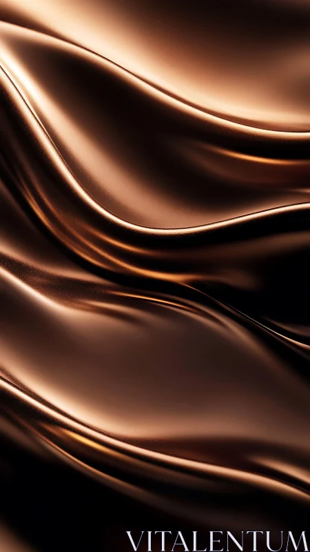 Molten copper satin glides in slow, luminous waves