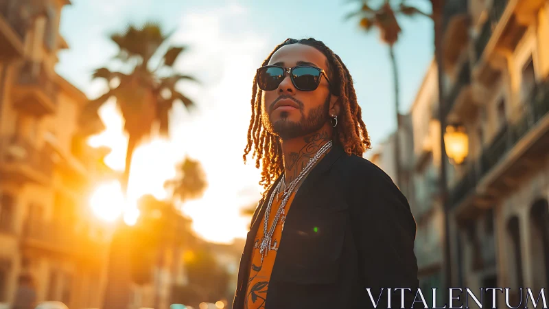 Backlit urban portrait leverages golden hour rim lighting accurately