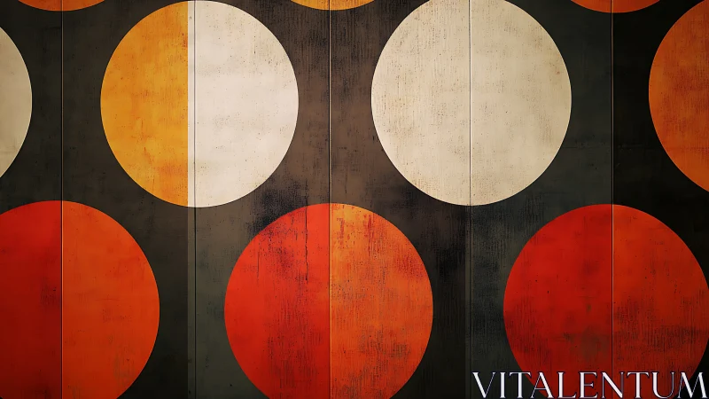 Warm retro circles glow gently across a bold dark grid