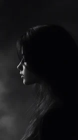 Soft shadows cradle a quiet girl lost in thoughtful calm