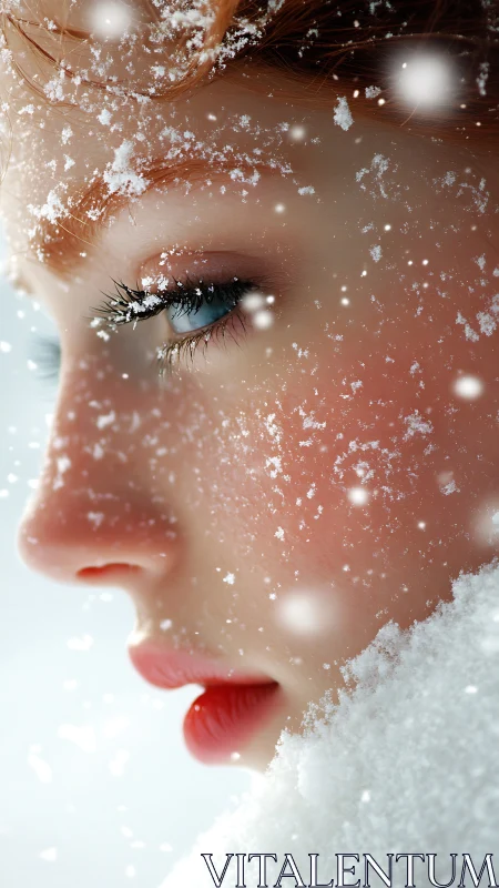 Snow-kissed portrait of quiet winter wonder and warmth.