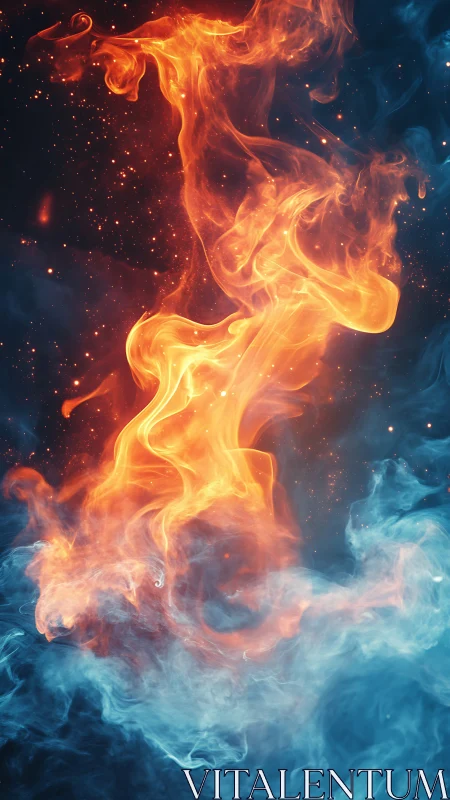 Fire and Ice Dance in Cosmic Flames.