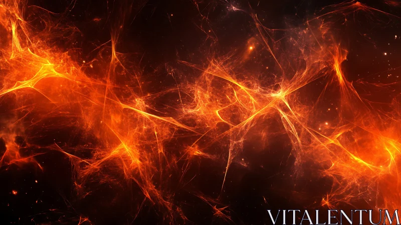 Fiery plasma filaments arc across deep cosmic void in motion