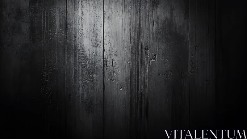 Matte black wooden planks with cinematic side lighting texture.