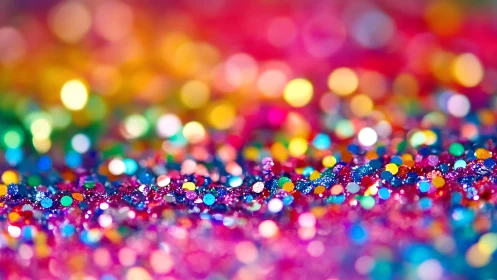 Glitter galaxies dance in a shallow rainbow dreamscape